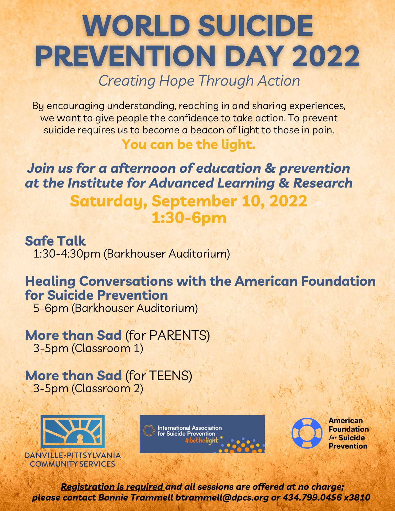 World Suicide Prevention Day 2022 - Institute for Advanced Learning and ...